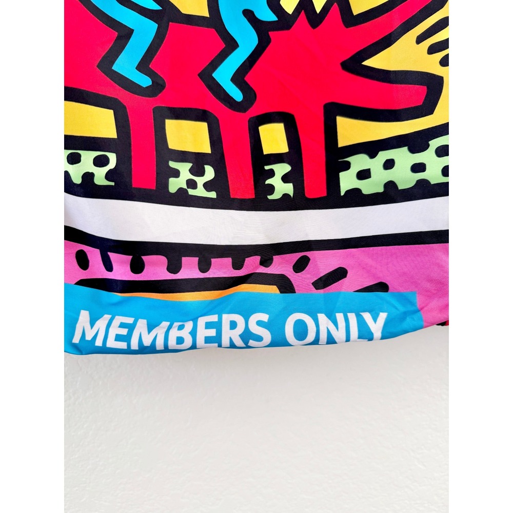 Members Only Keith Haring Windbreaker Jacket Pop Art Graphic Anorak Multicolor - Picture 11 of 15
